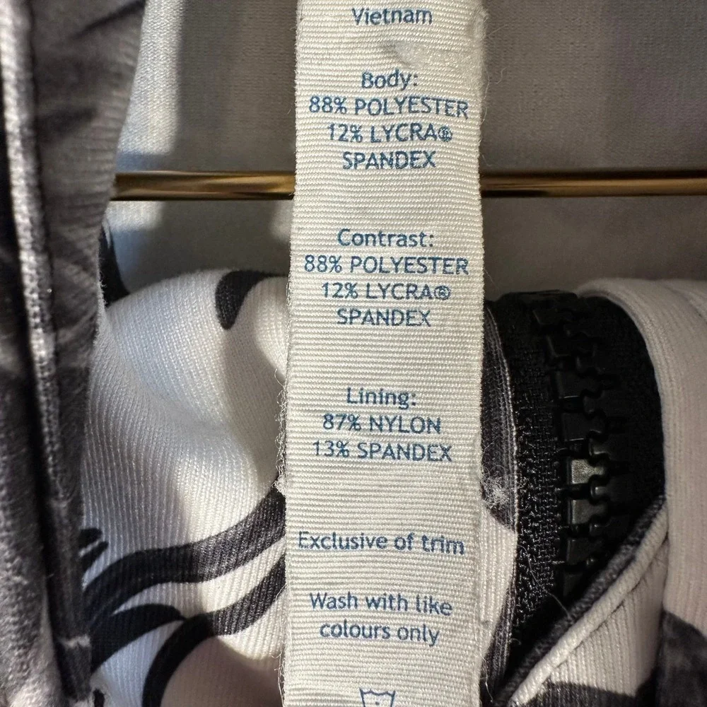 Lululemon Nice Asana Jacket Brisk Bloom Black White Floral Full Zip Activewear 6